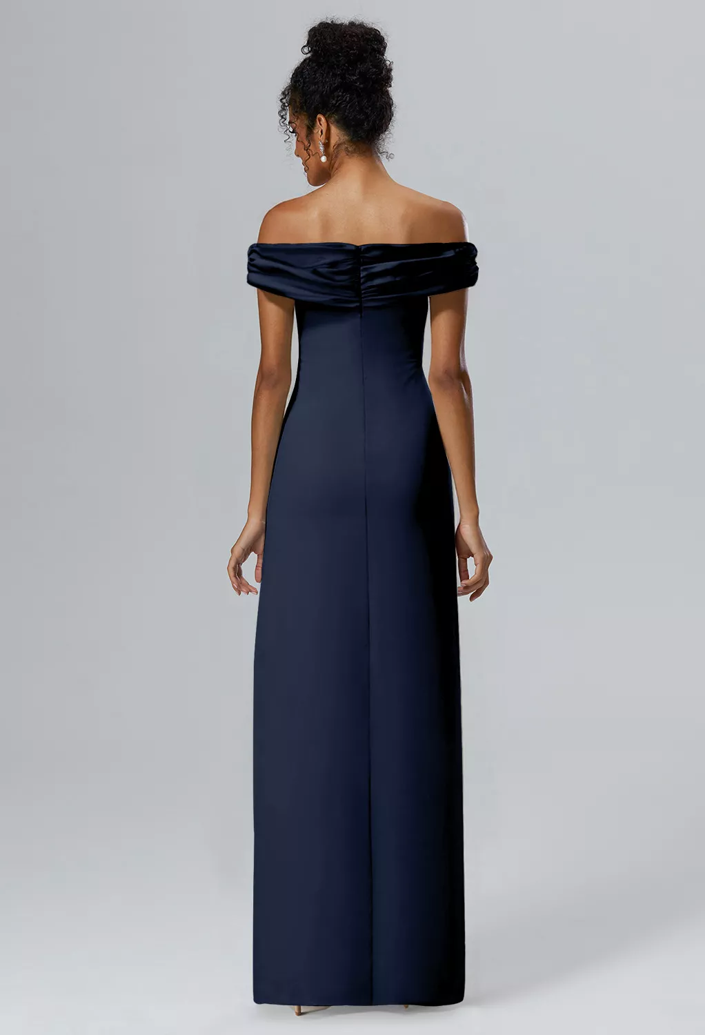AW Meghan Dark Navy  Long Bridesmaid Dresses